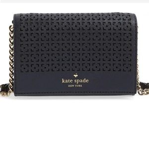 KATE SPADE NEW YORK Blue Leather Crossbody Bag